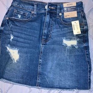 Aero High Waisted Jean Skirt